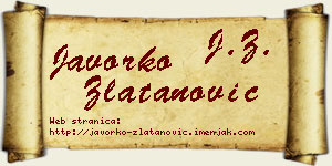Javorko Zlatanović vizit kartica